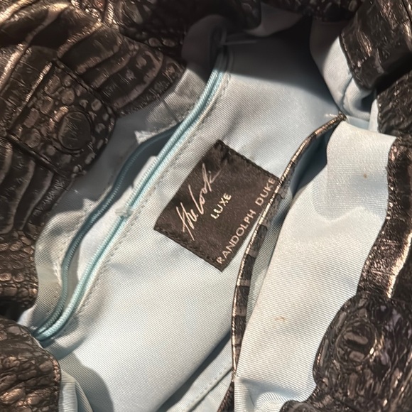 Randolph Duke Black‎ Shoulder Bag  Exotic 100% genuine Leather - Picture 8 of 9